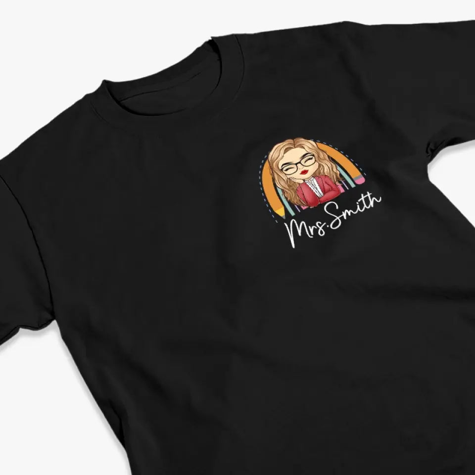 Vous êtes respecté - T-shirt unisexe personnalisé imprimé recto verso - Cadeau pour enseignant