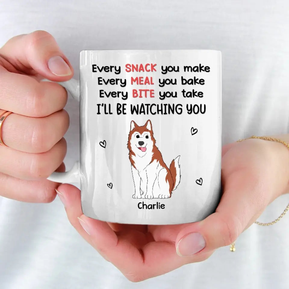 Nous observons avec plaisir - Tasse personnalisée pour chien - Cadeau pour propriétaires d'animaux et amoureux des animaux