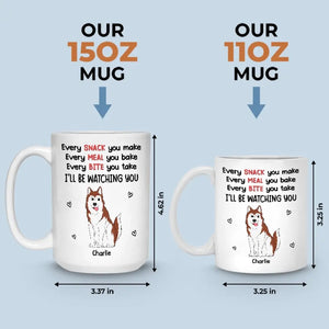 Nous observons avec plaisir - Tasse personnalisée pour chien - Cadeau pour propriétaires d'animaux et amoureux des animaux