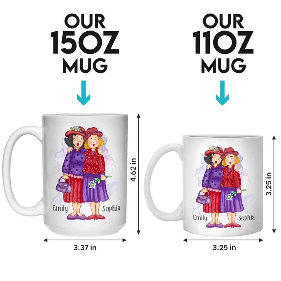 Ton cœur et mon cœur sont de très vieux amis - Mug personnalisé Bestie - Cadeau pour meilleures amies, BFF, sœurs