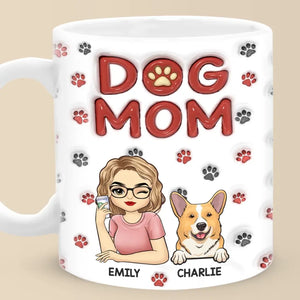 La vie est dure, les animaux la rendent meilleure - Mug personnalisé avec effet gonflé 3D pour chien et chat - Cadeau pour les propriétaires et les amoureux des animaux