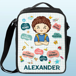 Travaillez dur, dormez bien ! Sac à lunch personnalisé ! Cadeau de rentrée scolaire pour enfant