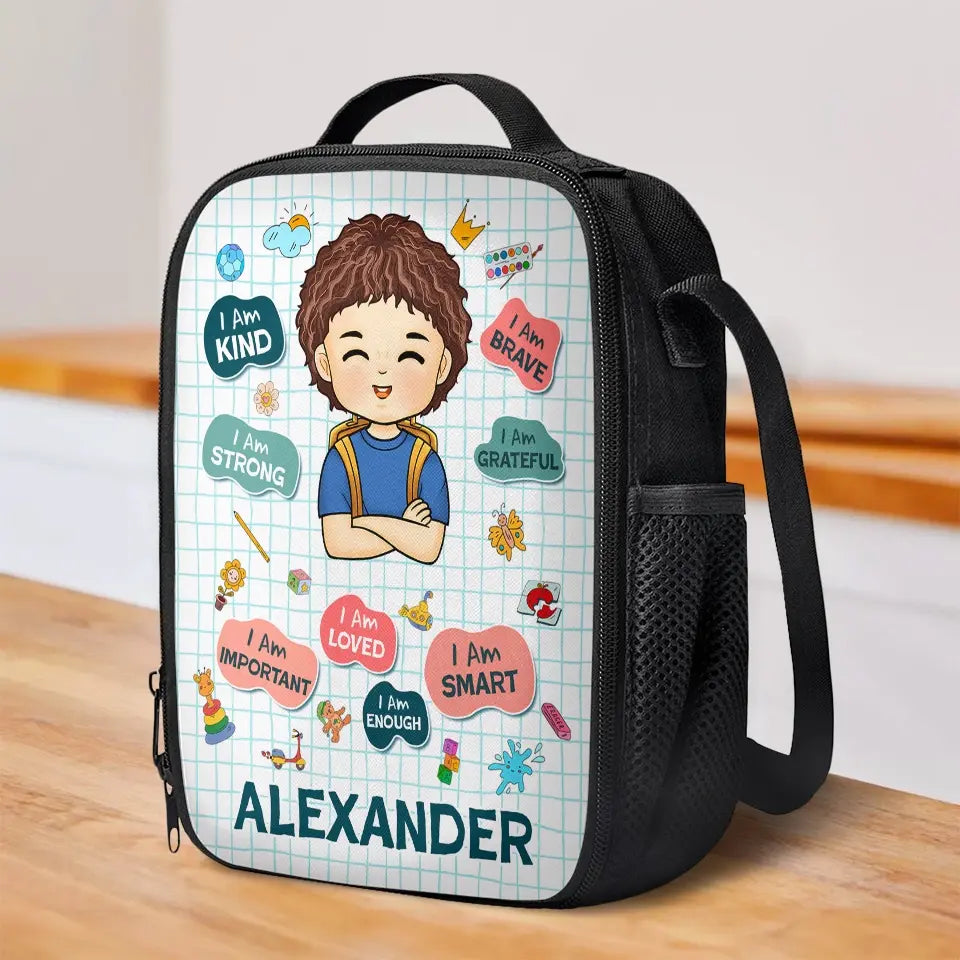 Travaillez dur, dormez bien ! Sac à lunch personnalisé ! Cadeau de rentrée scolaire pour enfant