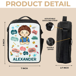 Travaillez dur, dormez bien ! Sac à lunch personnalisé ! Cadeau de rentrée scolaire pour enfant