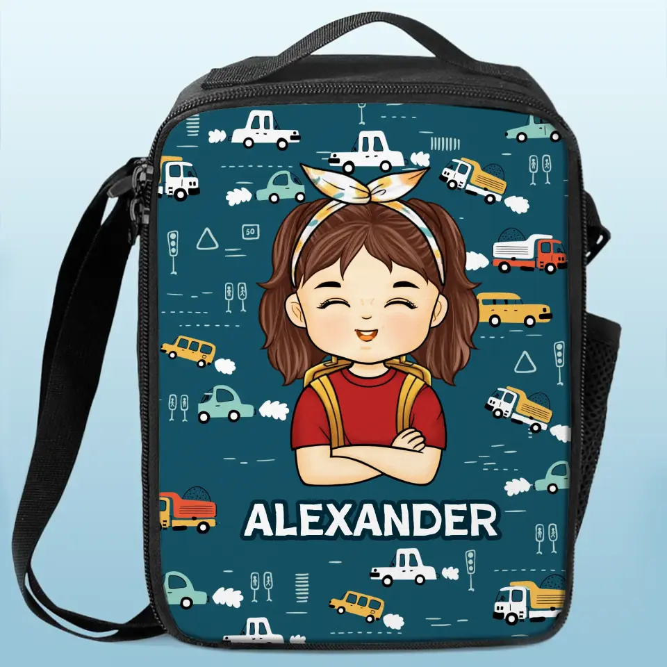 Lève-toi et brille, c'est l'heure de l'école ! - Sac à lunch personnalisé - Cadeau de rentrée pour enfant