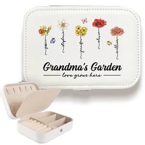 L'amour grandit ici - Coffret à bijoux personnalisé pour la famille - Cadeau pour maman et grand-mère