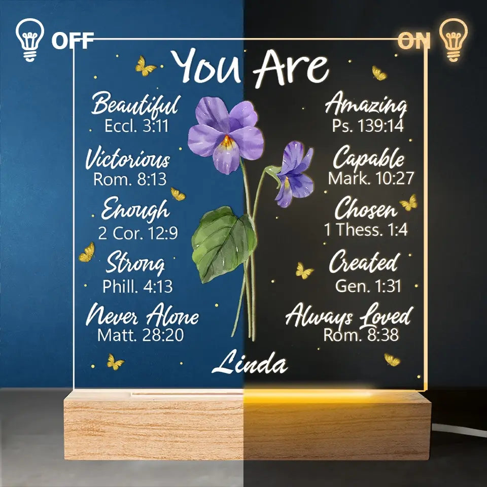 Une floraison vivace - Lampe LED 3D personnalisée pour meilleure amie - Cadeau pour meilleures amies, meilleures amies, sœurs