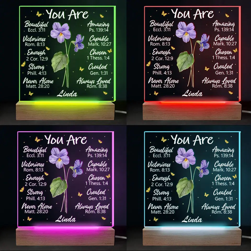Une floraison vivace - Lampe LED 3D personnalisée pour meilleure amie - Cadeau pour meilleures amies, meilleures amies, sœurs