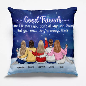 Un bon ami est comme un trèfle à quatre feuilles, difficile à trouver et chanceux à avoir - Coussin personnalisé Bestie - Cadeau de Noël pour meilleures amies, BFF, sœurs