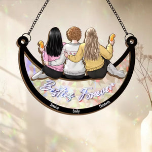 Meilleurs amis pour les plus grands - Attrape-soleil personnalisé à suspendre à la fenêtre - Cadeau pour les meilleures amies, les meilleures amies et les sœurs