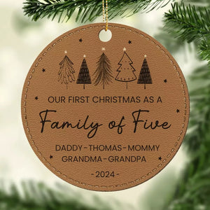 Nous savons pourquoi ce Noël est si spécial - Décoration de Noël personnalisée en cuir pour la famille - Cadeau de Noël pour les membres de la famille, les bébés, les nouveau-nés