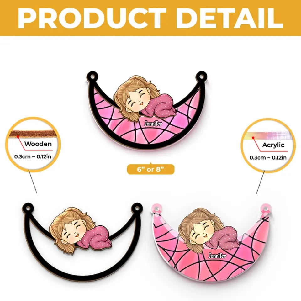 Petites mains, grands rêves, chéris pour toujours - Attrape-soleil personnalisé à suspendre à la fenêtre - Cadeau de Noël pour bébé, enfant, nouveau-né