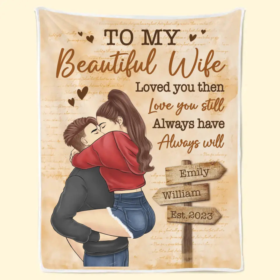 Nos cœurs parlent la même langue - Couverture personnalisée pour couple - Cadeau pour mari et femme, anniversaire