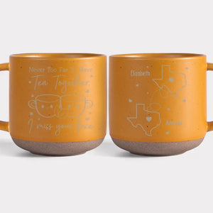 Notre amitié ne connaît pas de distance - Mug en céramique personnalisé Bestie - Cadeau pour meilleures amies, meilleures amies, sœurs