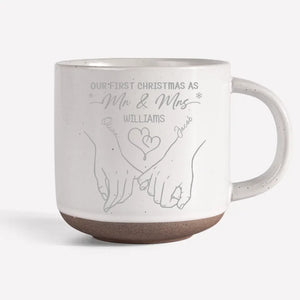 Notre premier Noël - Tasse en céramique personnalisée pour couple - Cadeau de Noël pour mari et femme, anniversaire, premier Noël
