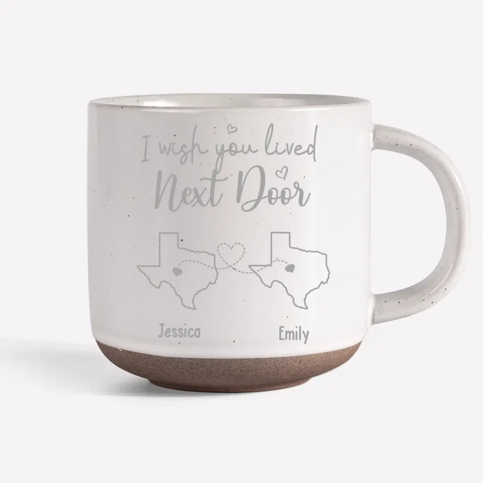 J'aimerais que nous vivions plus près - Mug en céramique personnalisé Bestie - Cadeau pour meilleures amies, meilleures amies, sœurs