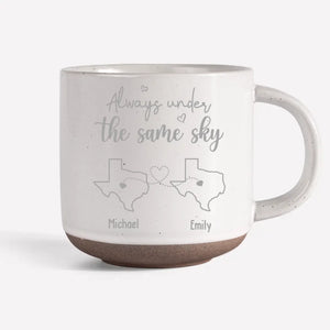Toujours sous le même ciel - Mug personnalisé en céramique pour couple - Cadeau pour mari et femme, anniversaire