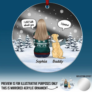 Tu me manques toujours - Ornement commémoratif personnalisé en acrylique miroir - Cadeau de condoléances, cadeau de Noël pour les propriétaires d'animaux de compagnie et les amoureux des animaux