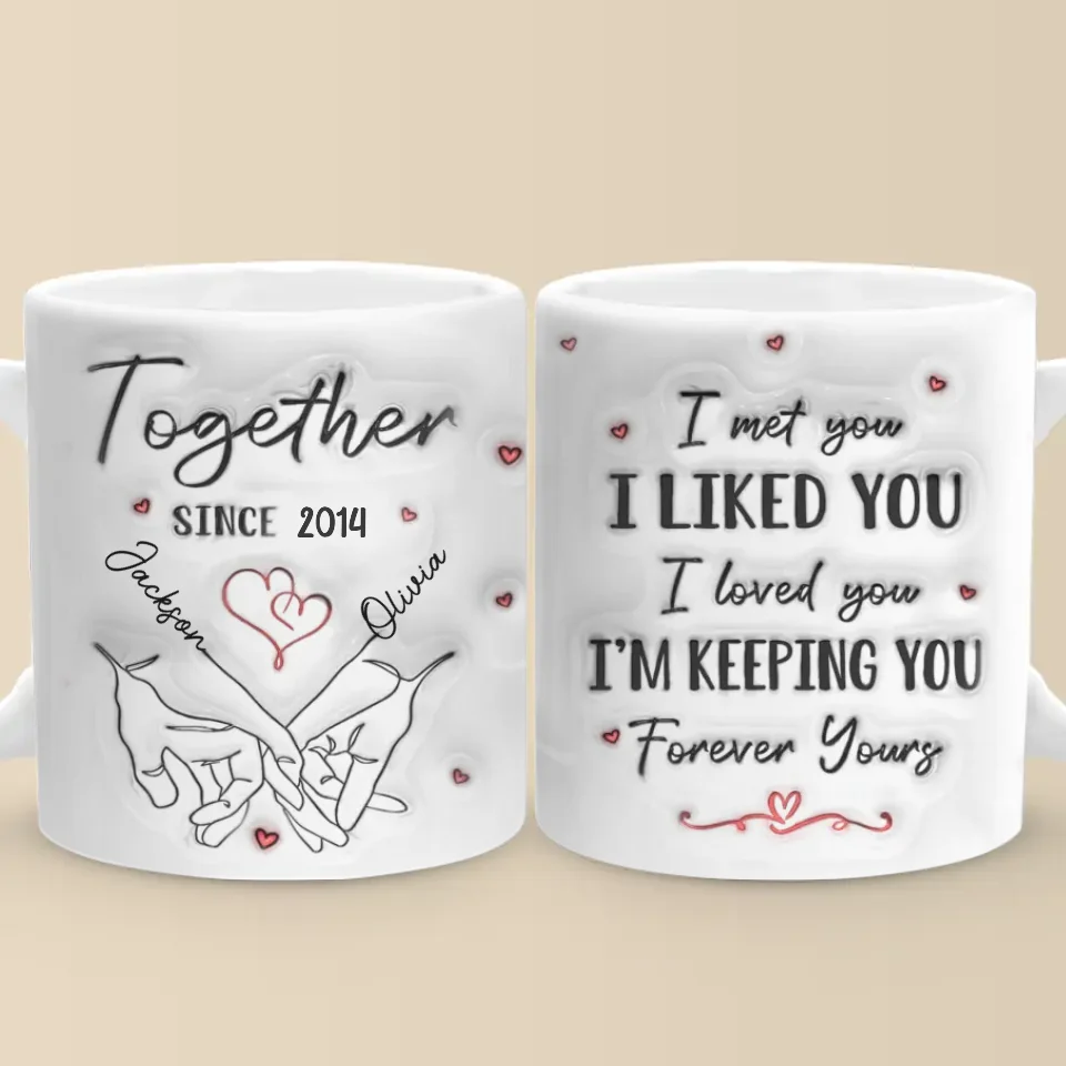 Tu es ma reine - Mug personnalisé effet gonflé 3D imprimé pour couple - Cadeau pour mari et femme, anniversaire