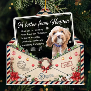 Photo personnalisée « Tu me manqueras pour le reste de ma vie » - Ornement commémoratif personnalisé - Forme personnalisée en acrylique - Cadeau de condoléances, cadeau de Noël pour les propriétaires d'animaux de compagnie et les amoureux des animaux