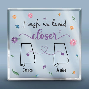 Plaque acrylique carrée personnalisée « Cheers To Friendship » - Cadeau pour meilleures amies, meilleures amies et sœurs