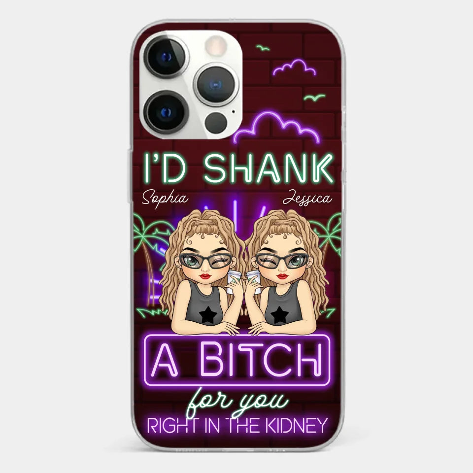 Avec toi, c'est toujours amusant - Coque de téléphone transparente personnalisée Bestie - Cadeau pour meilleures amies, meilleures amies, sœurs