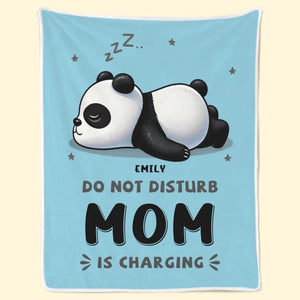 Ne pas déranger maman en charge - Couverture familiale personnalisée - Cadeau pour maman et grand-mère