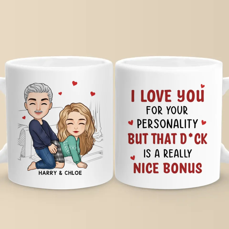 Nos cœurs parlent la même langue - Tasse personnalisée pour couple - Cadeau pour mari et femme, anniversaire