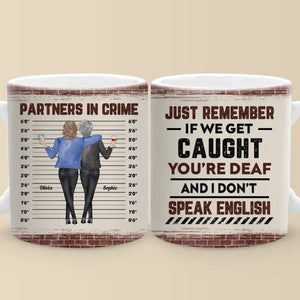 Partenaires de malice - Tasse personnalisée Bestie - Cadeau pour meilleures amies, meilleures amies, sœurs