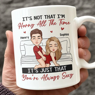 J'aime chaque centimètre de toi, certains plus que d'autres - Tasse personnalisée pour couple - Cadeau de Noël pour mari et femme, anniversaire