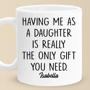 Être mon parent est la bénédiction ultime - Tasse personnalisée familiale - Cadeau pour maman, papa