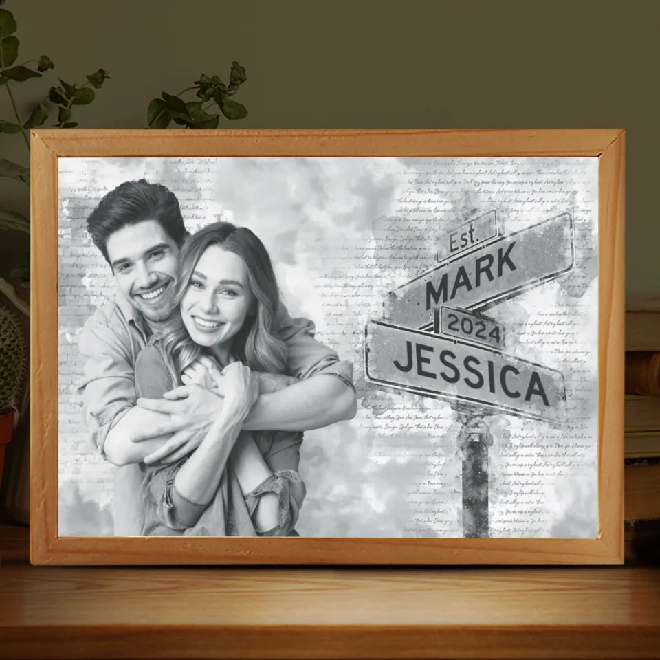 Photo personnalisée ensemble, nous pouvons tout conquérir - Cadre photo personnalisé pour couple - Cadeau pour mari et femme, anniversaire