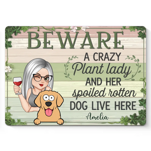 Les chiens animent le jardin - Plaque en métal personnalisée pour décoration d'intérieur - Cadeau de pendaison de crémaillère pour propriétaires et amoureux des animaux.