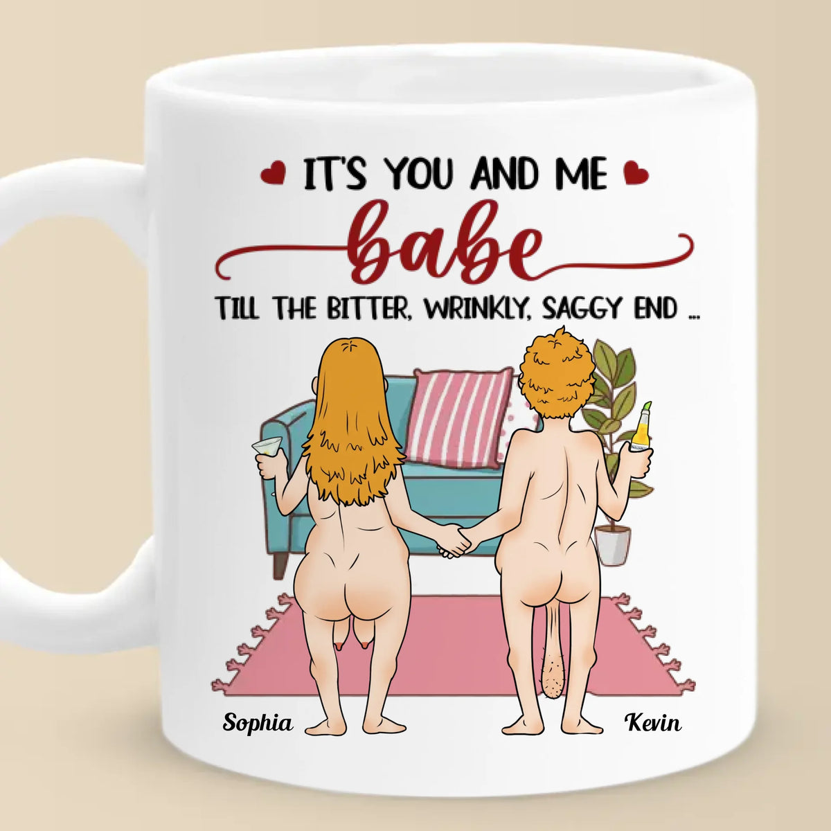 C'est toi et moi, bébé - Tasse personnalisée pour couple - Cadeau pour mari et femme, anniversaire