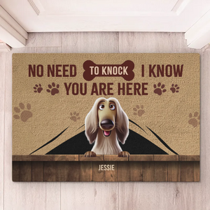 Remuer la queue est la forme la plus pure de l'amour - Tapis décoratif personnalisé pour chien - Cadeau de pendaison de crémaillère pour propriétaires et amoureux des animaux