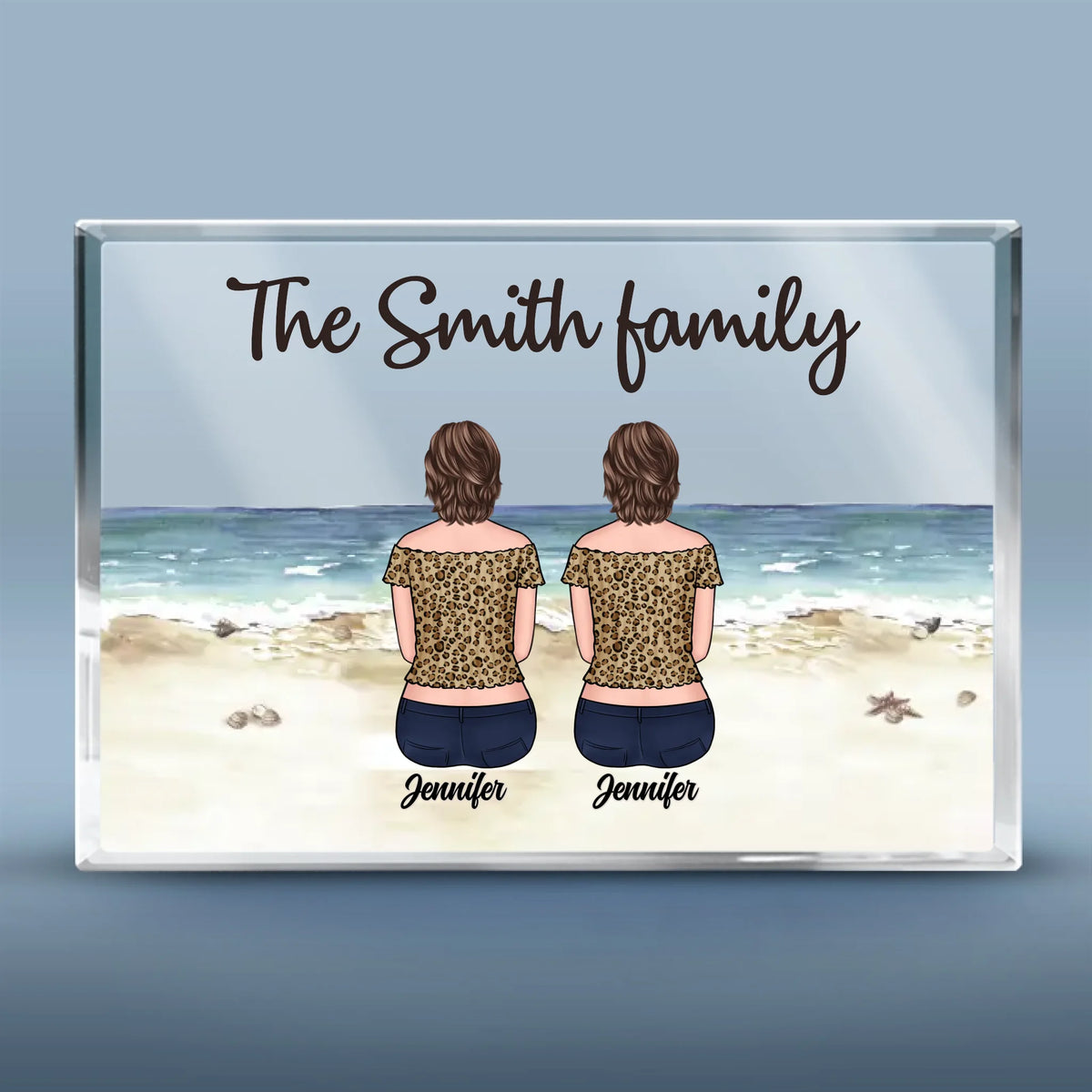 Objectifs de l'équipe de plage - Plaque rectangulaire en acrylique personnalisée pour la famille - Cadeau pour les membres de la famille