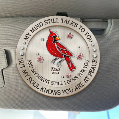 In Loving Remembrance - Memorial Personalized Custom Car Visor Clip - Sympathy Gift For Family Members