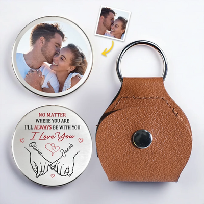 Photo personnalisée « Mon amour est toujours à tes côtés » – Pochette personnalisée pour couple – Cadeau pour mari et femme, anniversaire
