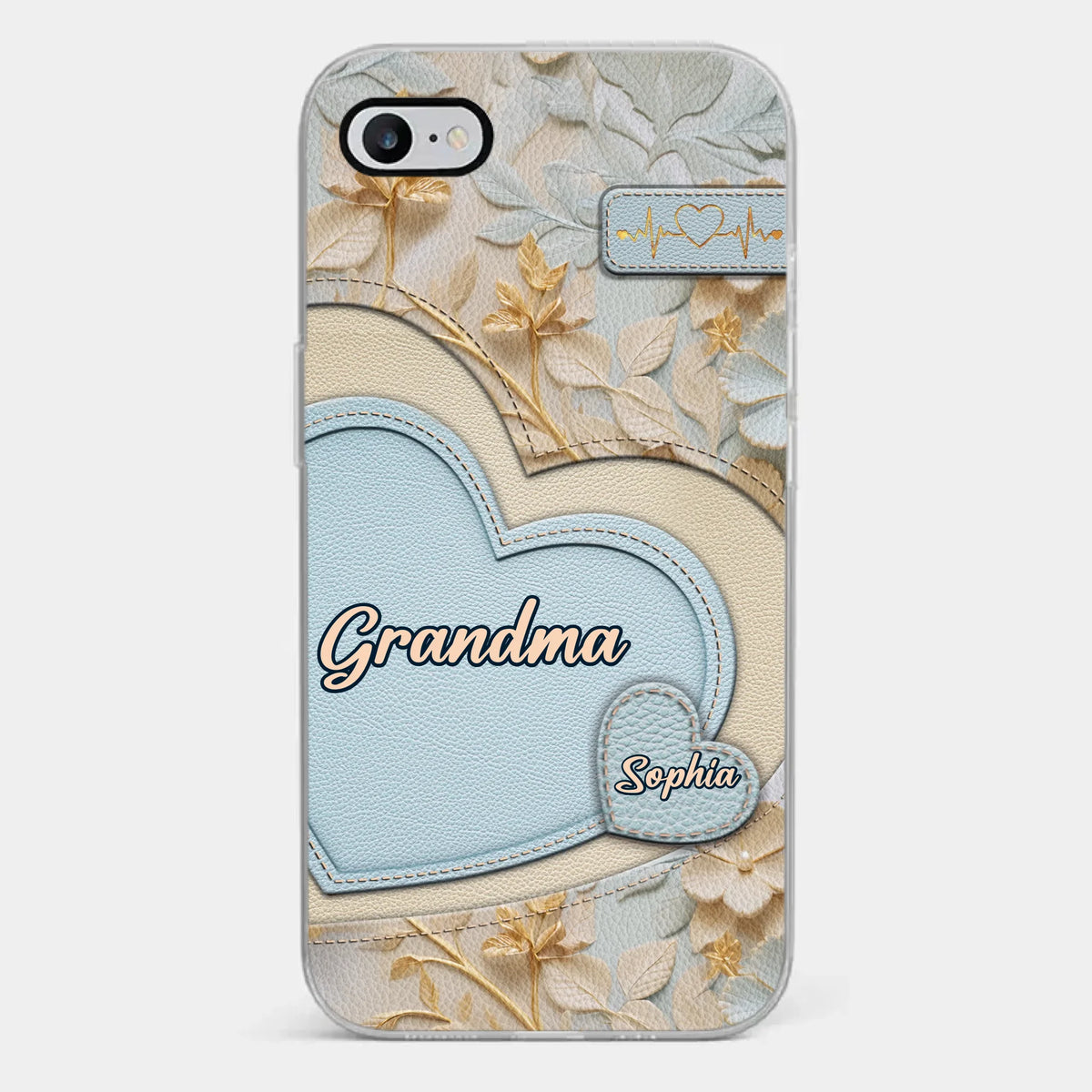 Liés ensemble par l'amour - Coque de téléphone transparente personnalisée avec effet gonflé en 3D - Cadeau pour la fête des mères, pour maman ou grand-mère