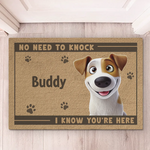 Tapis décoratif personnalisé pour la maison - Cadeaux d'anniversaire personnalisés pour les amoureux des chiens et des chats, les papas et les mamans de chiens, les propriétaires de chats - Paws Before People In This Happy Home