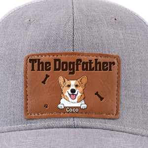 Walks, Treats, Cuddles - Dog Personalized Custom Leather Patch Hat - Father's Day, Gift For Pet Owners, Pet Lovers