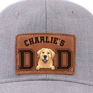 Tails Wag For This Guy - Dog Personalized Custom Leather Patch Hat - Father's Day, Gift For Pet Owners, Pet Lovers