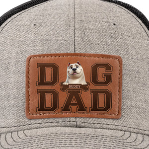 Chapeau en cuir personnalisé pour chien, fourrure, papa ! Cadeau pour la fête des pères, pour les propriétaires d'animaux et les amoureux des animaux.