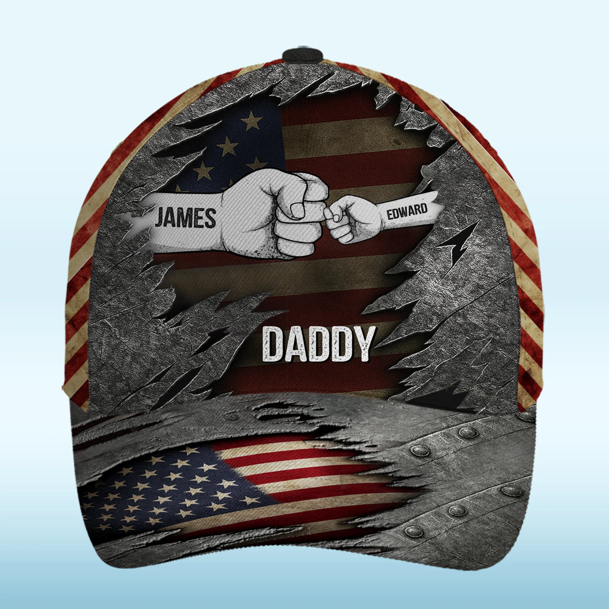 Ensemble, nous luttons - Casquette personnalisée pour la famille, casquette classique à imprimé intégral - Fête des pères, cadeau pour papa, grand-père