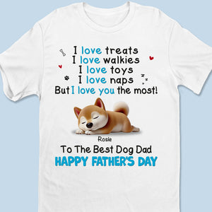 Papa, tu es mon compagnon de promenade préféré ! T-shirt unisexe personnalisé pour chien, haut de gamme, sweat à capuche ! Cadeau pour papa, propriétaires d'animaux, amoureux des animaux.