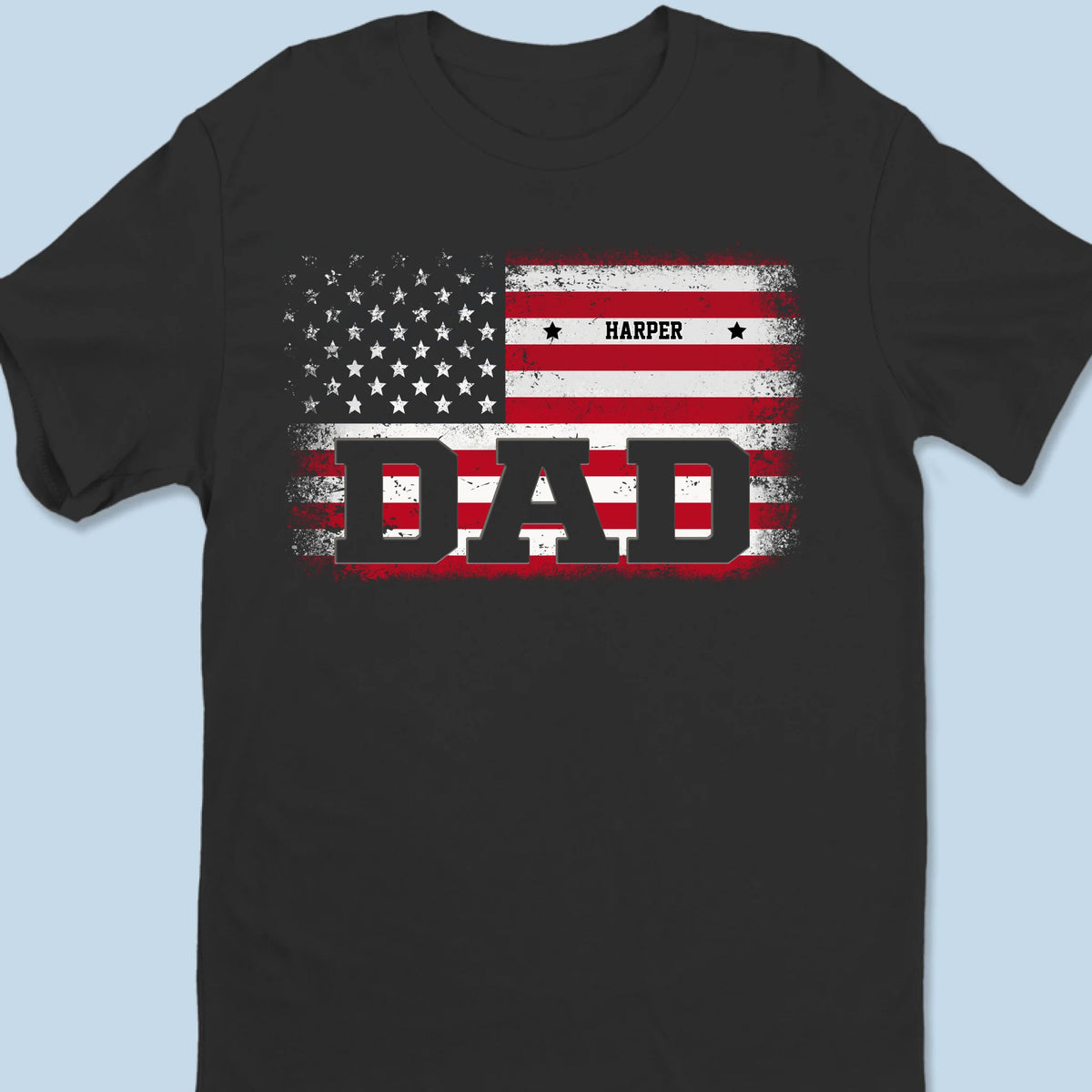 Unis sous l'amour de papa - T-shirt unisexe personnalisé pour la famille, t-shirt premium, sweat à capuche - Fête des pères, cadeau pour papa, grand-père