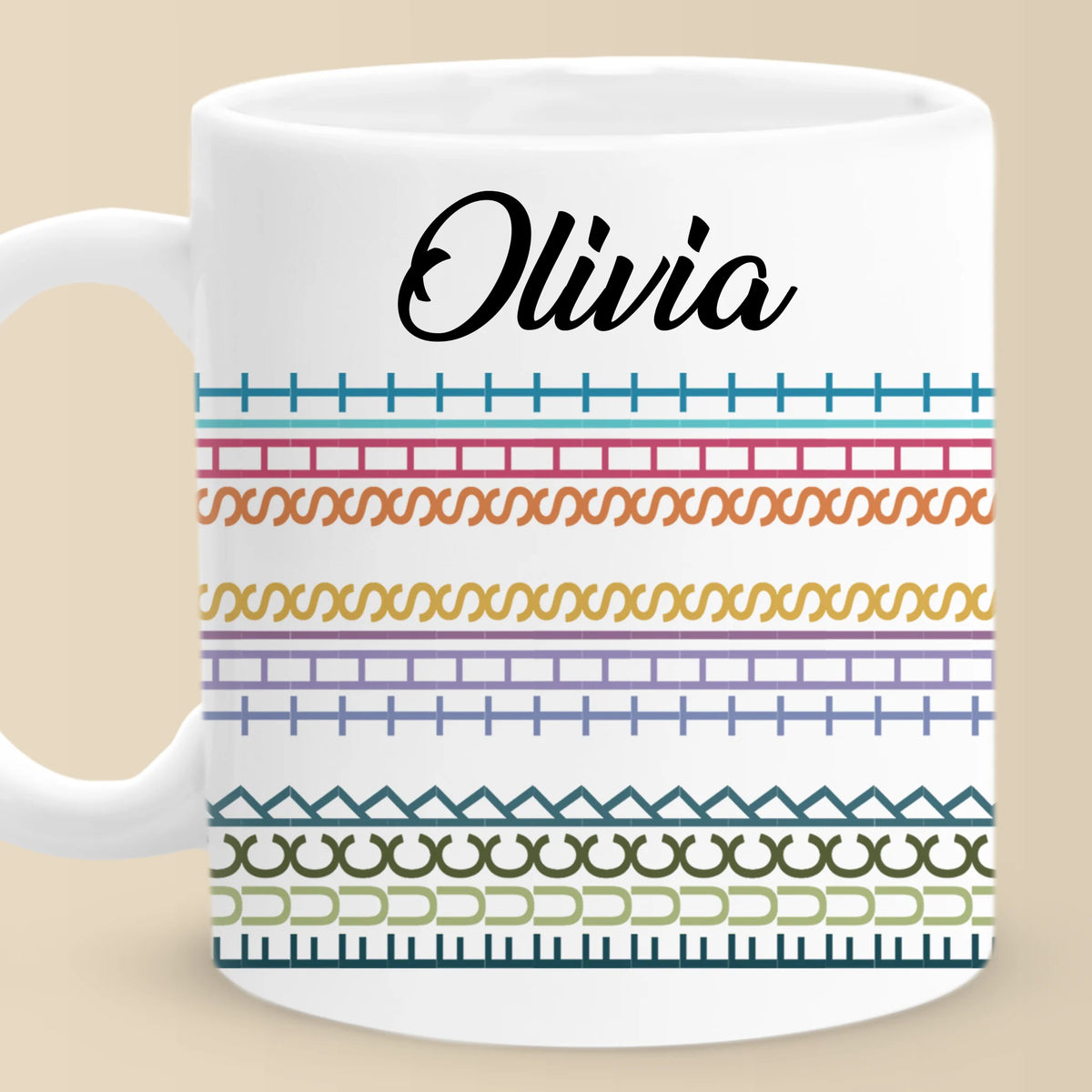 Patchwork de passion - Mug personnalisé avec message caché - Cadeau pour meilleurs amis, sœurs, membres de la famille, collègues
