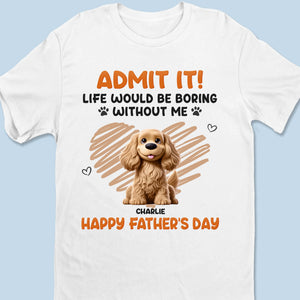 Je te ruffe - T-shirt unisexe personnalisé pour chien, haut de gamme, sweat à capuche - Fête des Pères, cadeau pour papa, propriétaires d'animaux, amoureux des animaux