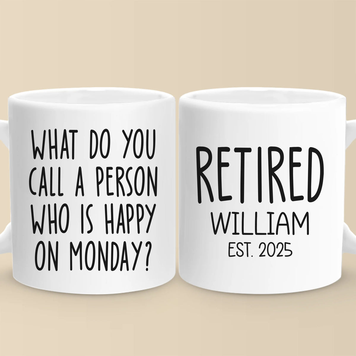 Le lundi est fait pour dormir - Tasse personnalisée pour collègue - Cadeau d'appréciation et de retraite pour collègues, amis de travail, collègues