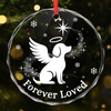Décoration circulaire en verre – Cadeaux de condoléances de Noël pour chiens – Mon ange au pont arc-en-ciel
